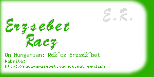 erzsebet racz business card